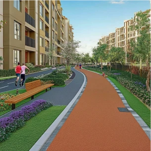 Cycling and jogging track